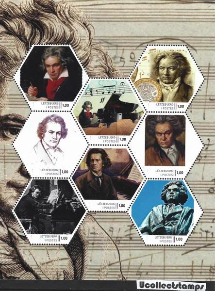 Luxembourg 2023 Ludwig van Beethoven souvenir sheet MNH