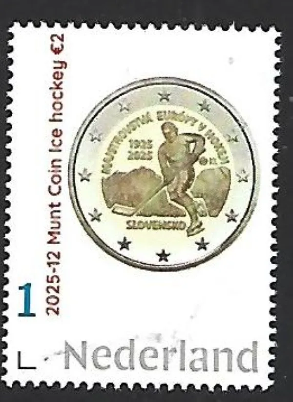 Nederland 2025-12 IJshockey Ice hockey: Eur.kampioenschappen Slowakije munt postfris/mnh