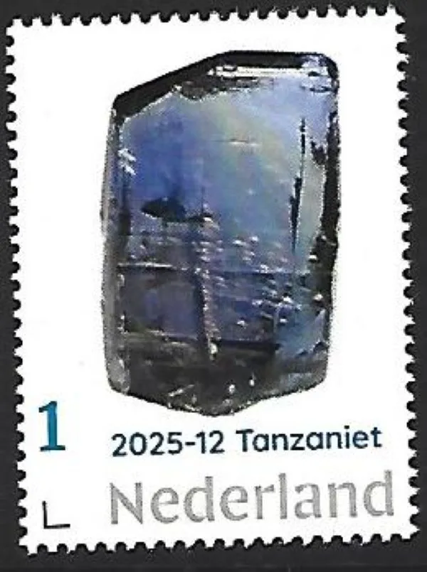 Nederland 2025-12 Mineraal Mineral: Tanzaniet Tanzania postfris/mnh