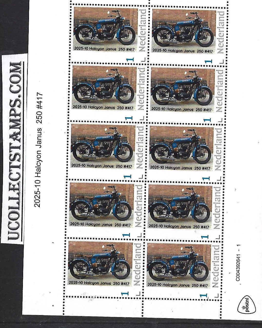 Netherlands 2025-10 Motorcycle: Halcyon Janus 250 sheet MNH