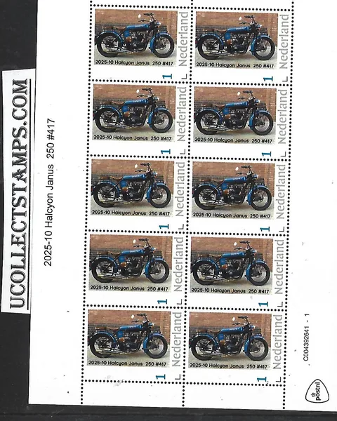 Netherlands 2025-10 Motorcycle: Halcyon Janus 250 sheet MNH