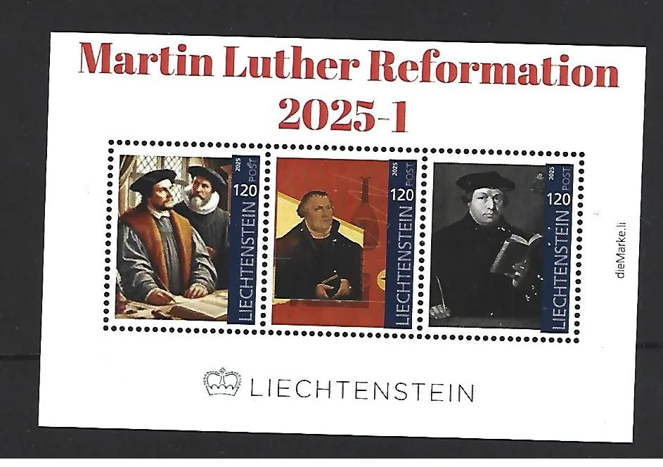 Liechtenstein 2025-1 M. Luther Réforme bloc-m/s neuf/mnh