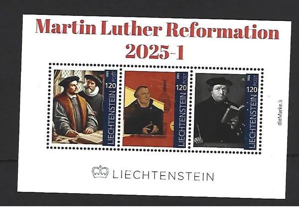 Liechtenstein 2025-1 M. Luther Reformation blok-m/s postfris/mnhliechtenstein