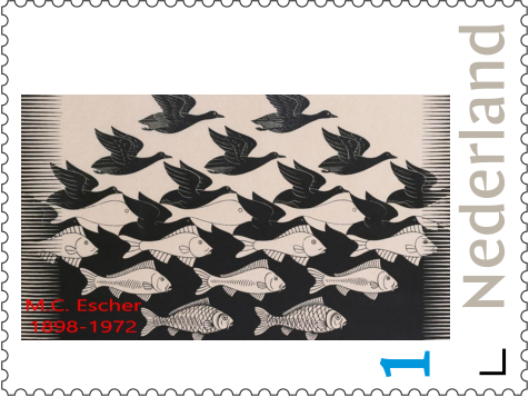 Pays-Bas 2019-2 MC Escher Poissons et Oiseaux neuf/mnh