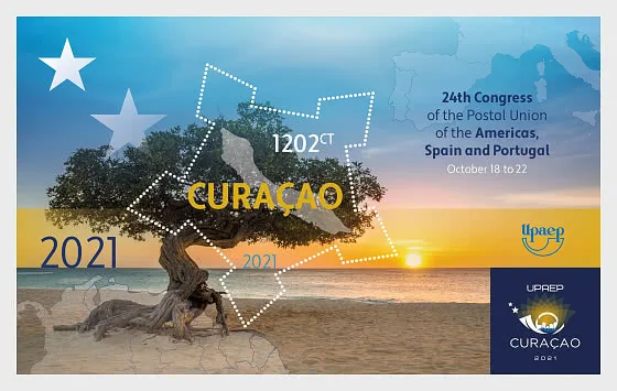 Curacao 2021 UPAEP Bomen trees blok-m/s postfris/mnh