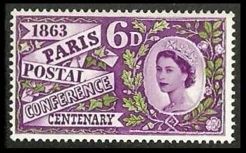 Gr. Britain 1963 Paris postal conference PHOSPOR postfris/mnh