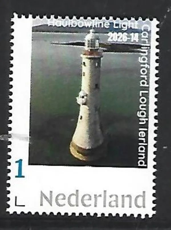 Nederland 2026-14 Vuurtoren Lighthouse: Haulbowline Light Carlingford Lough Ireland postfris/mnh