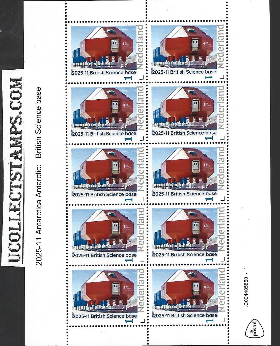 Netherlands 2025-11 Antarctica: British science basis sheetlet MNH