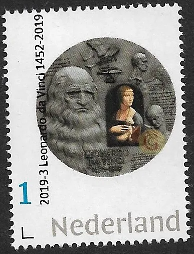 Pays-Bas 2019-3 Leonardo da Vinci Pièce Niue neuf/mnh