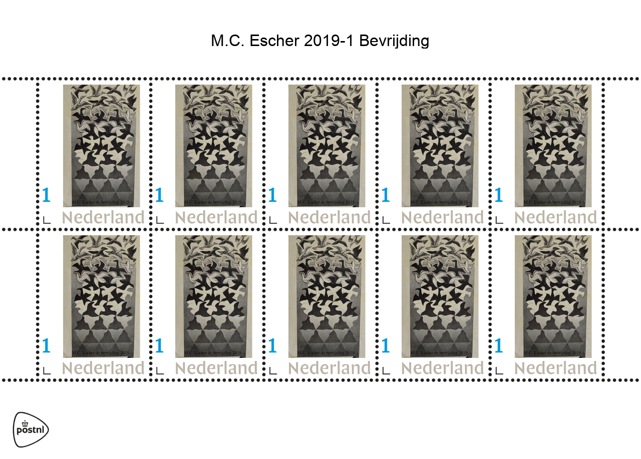 Pays-Bas 2019-1 MC Escher Libération feuillet neuf/mnh