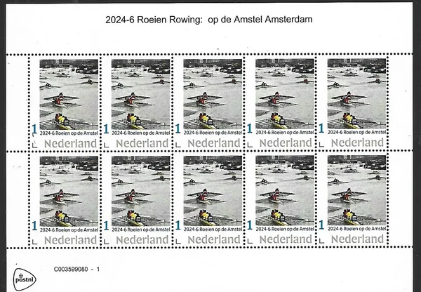 Nederland 2024-6 Roeien Rowing op de Amstel Amsterdam sheetlet postfris/mnh