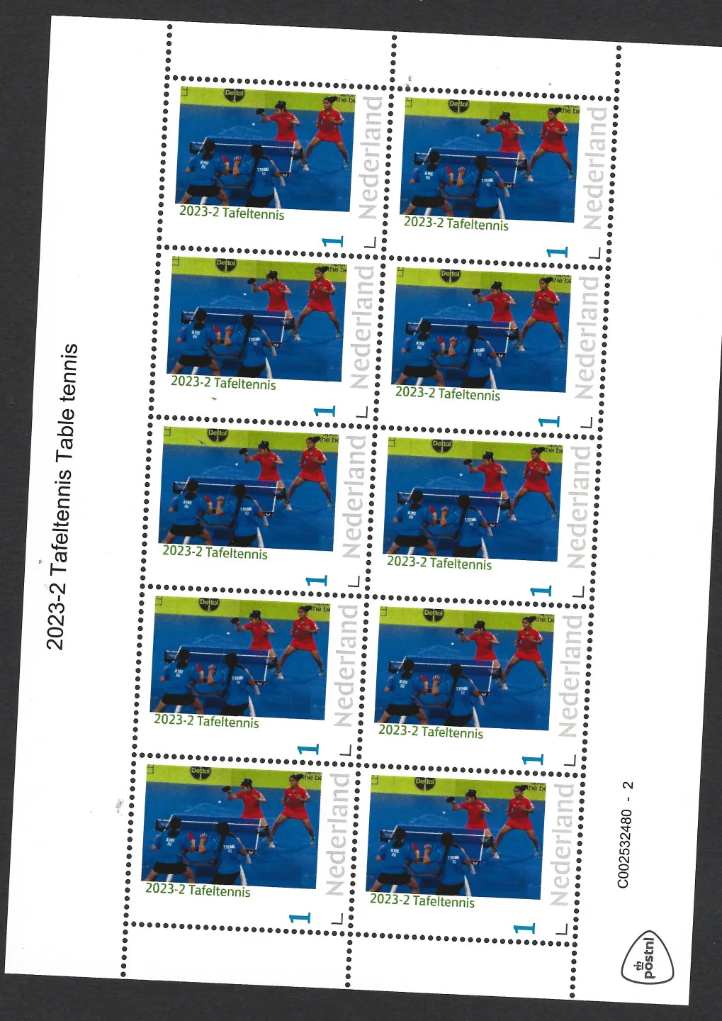 Niederlande 2023-2 Tischtennis-Bogen postfrisch/mnh