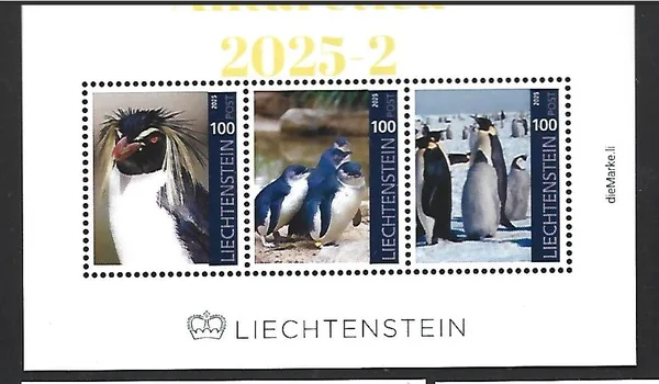 Liechtenstein 2025-2 Antartica Pinguins Penguins blok-m/s postfris/mnh