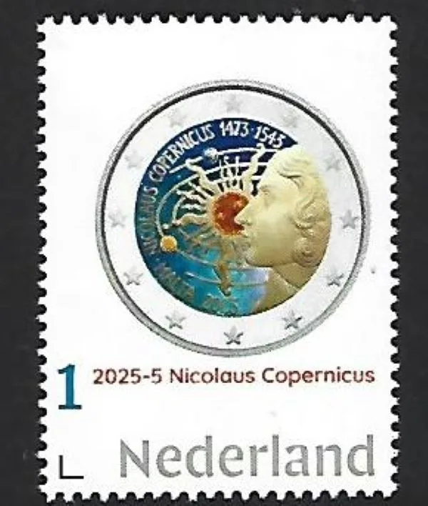 Nederland 2025-5 Nicolaus Copernicus: Coin Malta €2 Malta postfris/mnh