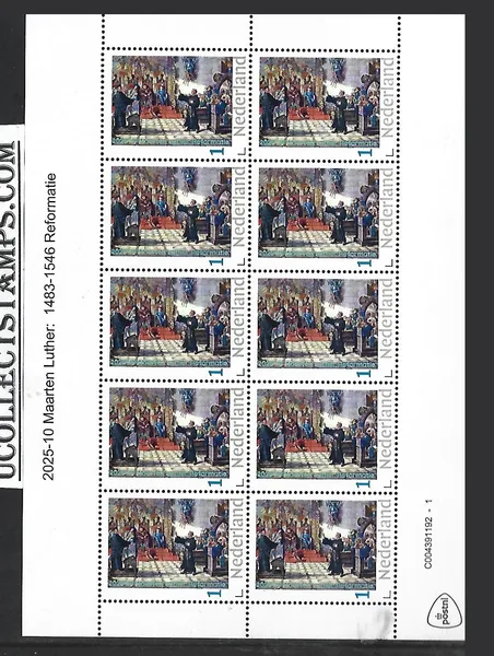 Netherlands 2025-10 Reformation: Martin Luther sheetlet MNH