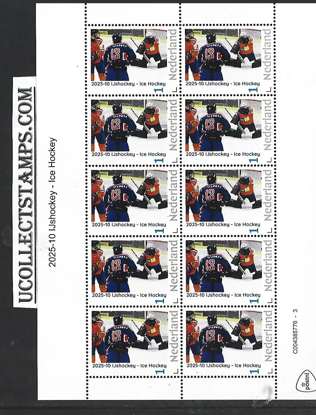 Nederland 2025-10a IJshockey Ice hockey sheetlet postfris/mnh