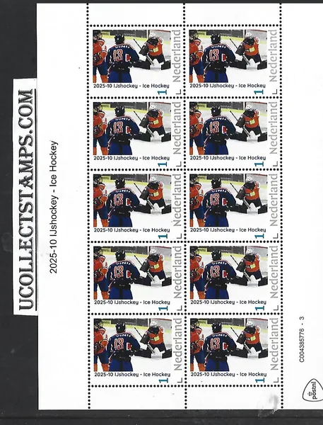 Nederland 2025-10a IJshockey Ice hockey sheetlet postfris/mnh