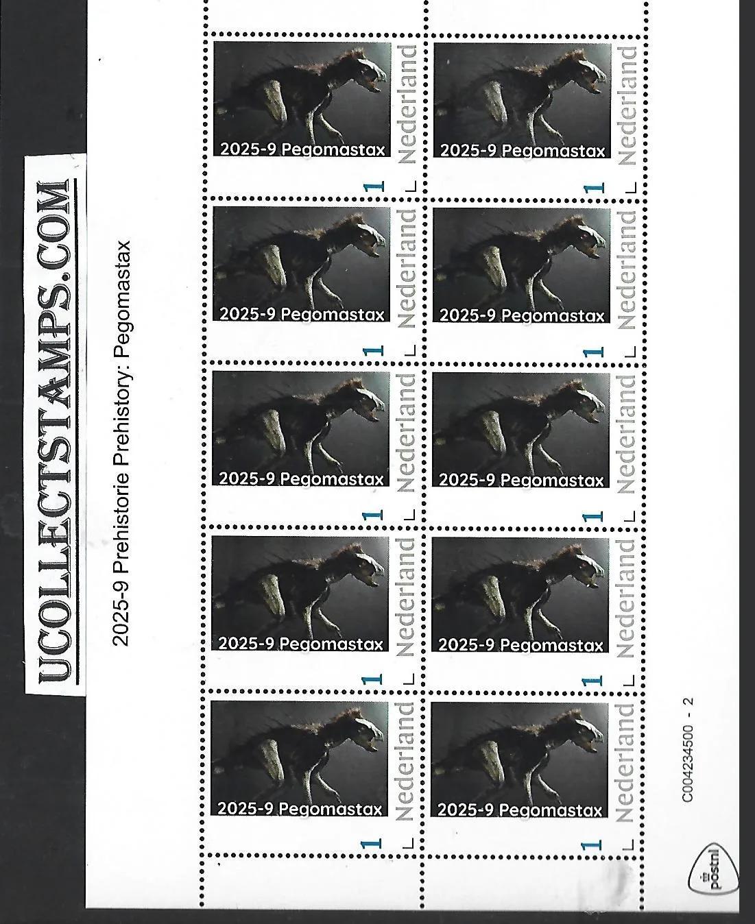 Netherlands 2025-9 Prehistory: Pegomastax sheetlet MNH