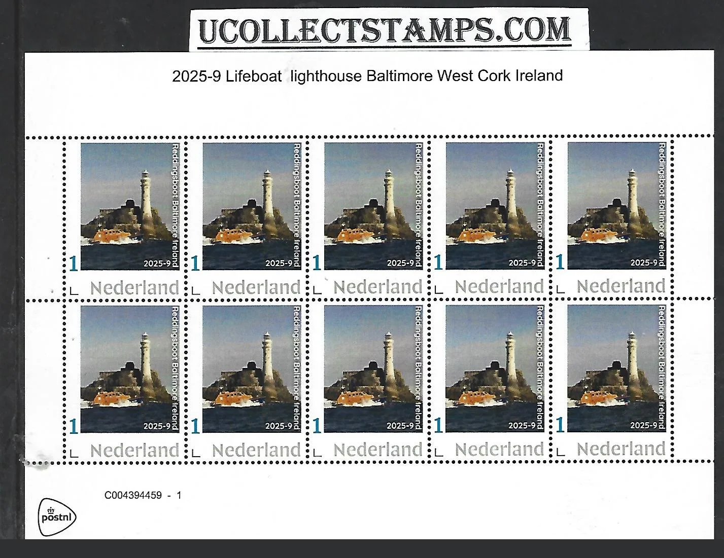 Nederland 2025-9 lifeboat lighth Baltimore W Cork Ireland SHEET postfris/mnh