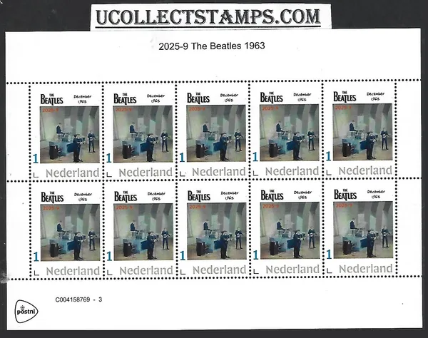 Nederland 2025-9 The Beatles: 1963 vel/sheetlet postfris/mnh