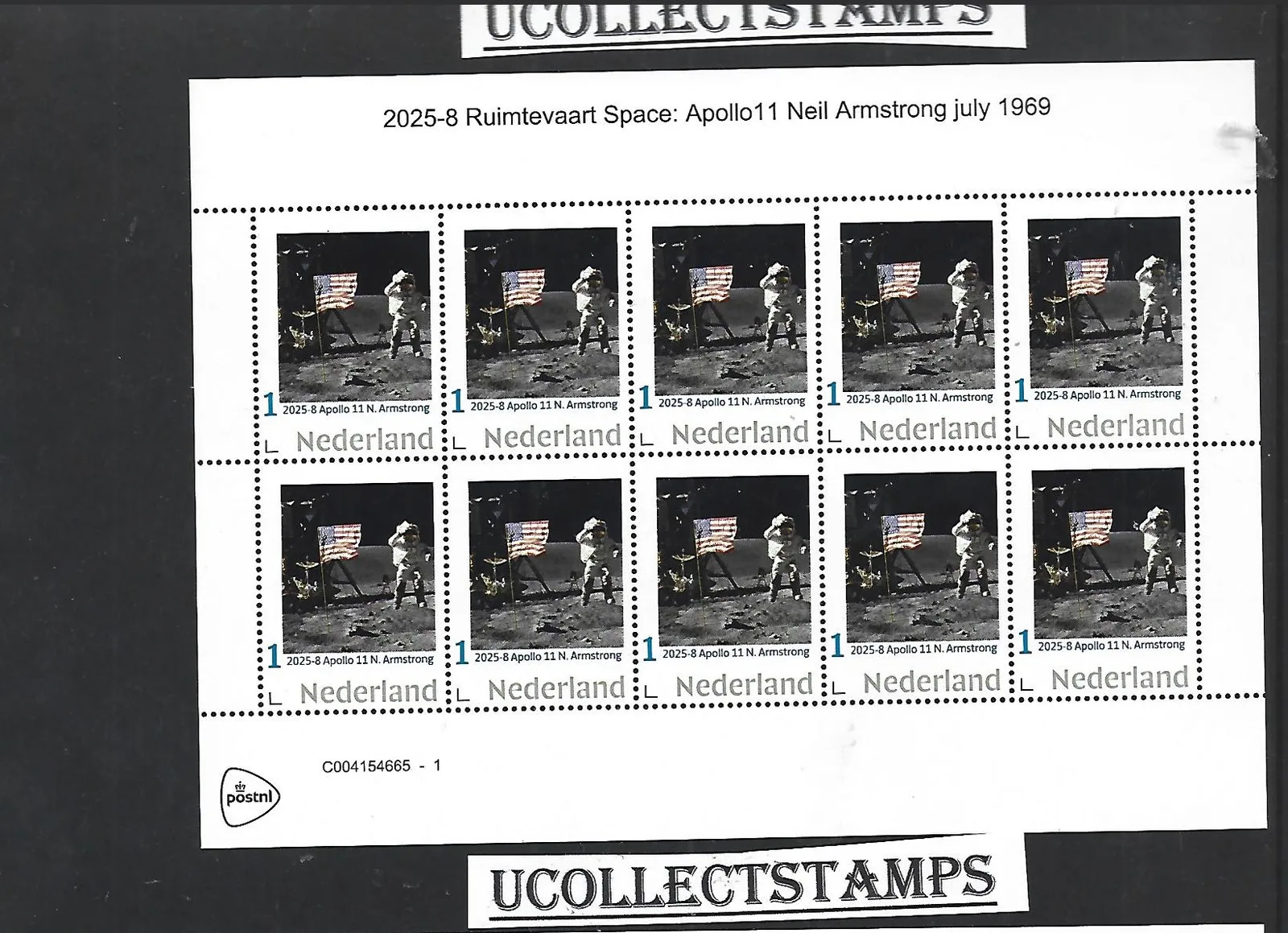 Nederland 2025-8 Ruimtevaart Space: Apollo 11 N. Armstrong sheet postfris/mnh