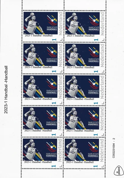 Netherlands 2023-1 handball sheet postage stamps MNH