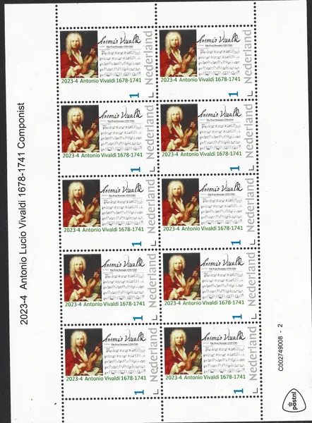 Nederland 2023-4 Antonio Vivaldi sheetlet postfris/mnh