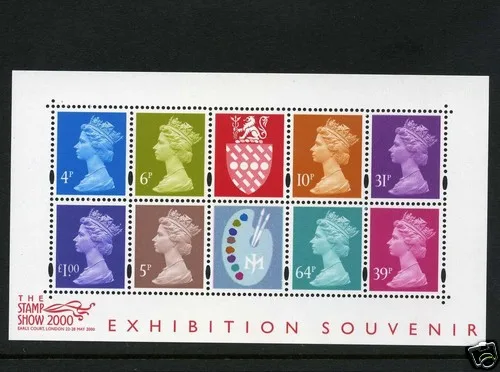 Gr.Britain 2000 Machins palette blok-m/s postfris/mnh