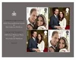 2011 Royal wedding Prince William-Kate Middleton block MNH