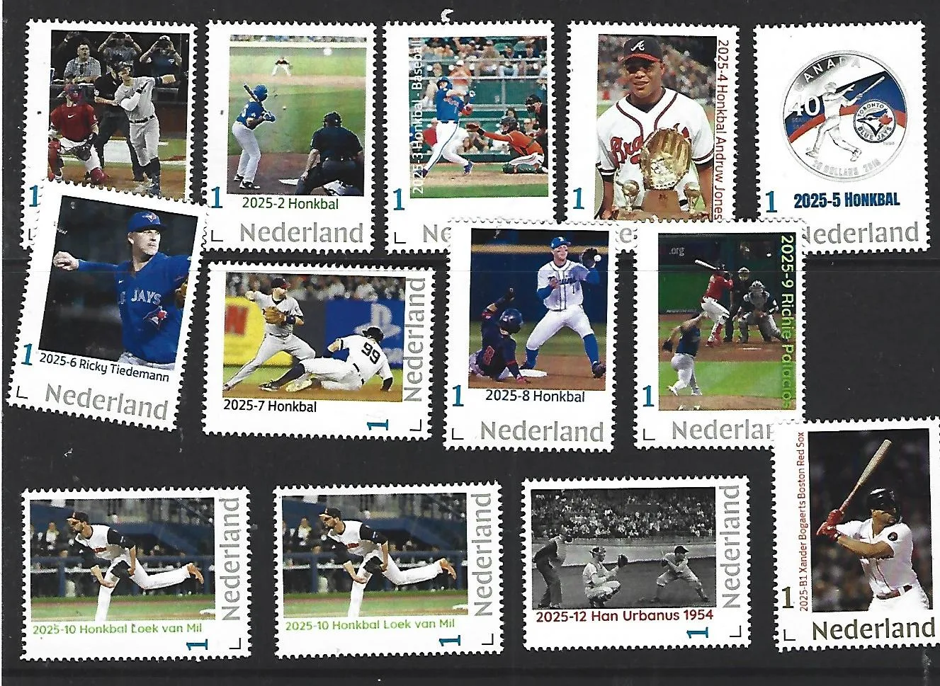 Netherlands 2025 Baseball Yearset complete MNH