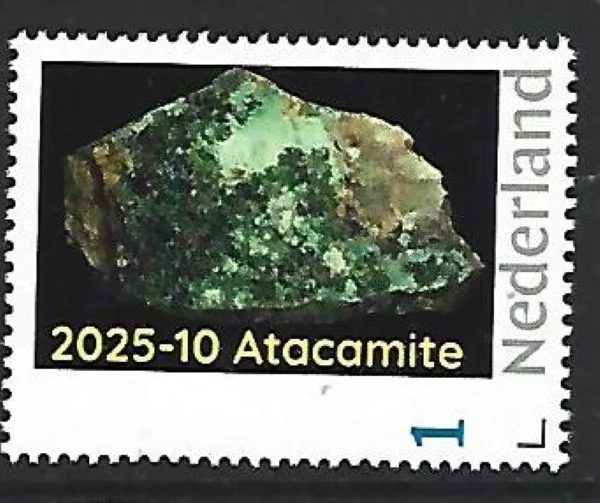 Nederland 2025-10 Mineraal Mineral: Atacamiet Atacamite postfris/mnh