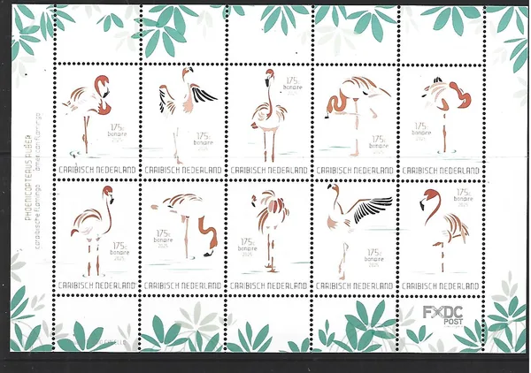 Caribisch Nederland 2025: Bonaire Birds sheetlet postfris/mnh