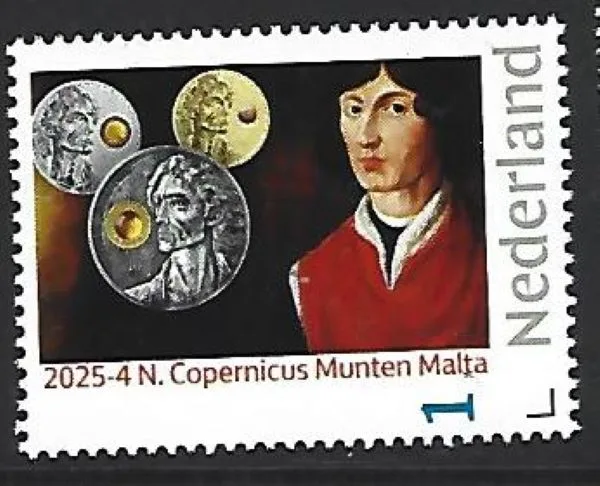 Nederland 2025-4 Nicolaus Copernicus: Coin Malta €2 Malta postfris/mnh