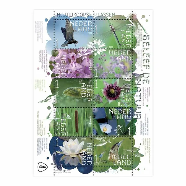 Nederlannd 2022 Beleef de Natuur Nieuwkoopse plassen V4002-11 vel postfris/mnh