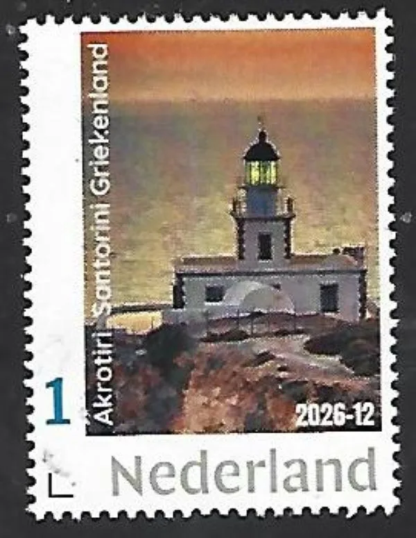 Netherlands 2026-12 Lighthouse: Akritori Santorini Greece MNH