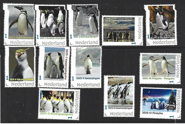 Nederland 2025 Pinguïn Penguin yearset 1-12 postfris/mnh