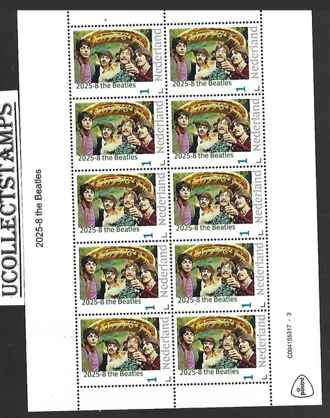 Nederland 2025-8 the Beatles sheetlet postfris/mnh