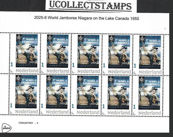Netherlands 2025-8 Scouting: 8th World Jamboree Niagara Canada sheet MNH
