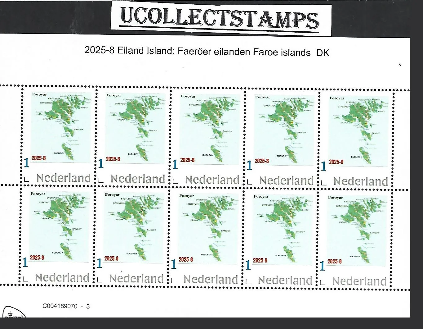 Nederland 2025-8 Eiland Island: Faeröer Faroyar Faroe sheet postfris/mnh