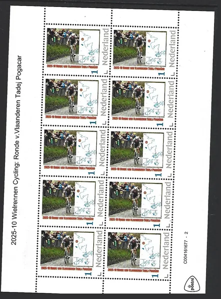 Nederland 2025-10a Wielrennen Cycling: ronde van Vlaanderen sheet postfris/mnh