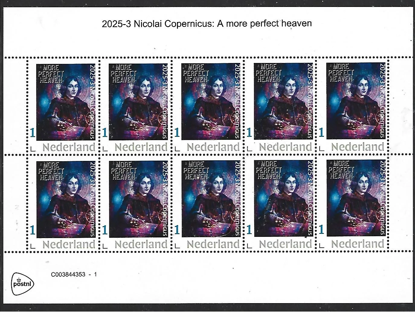 Nederland 2025-3 Nicolaus Copernicus sheetet postfris/mnh