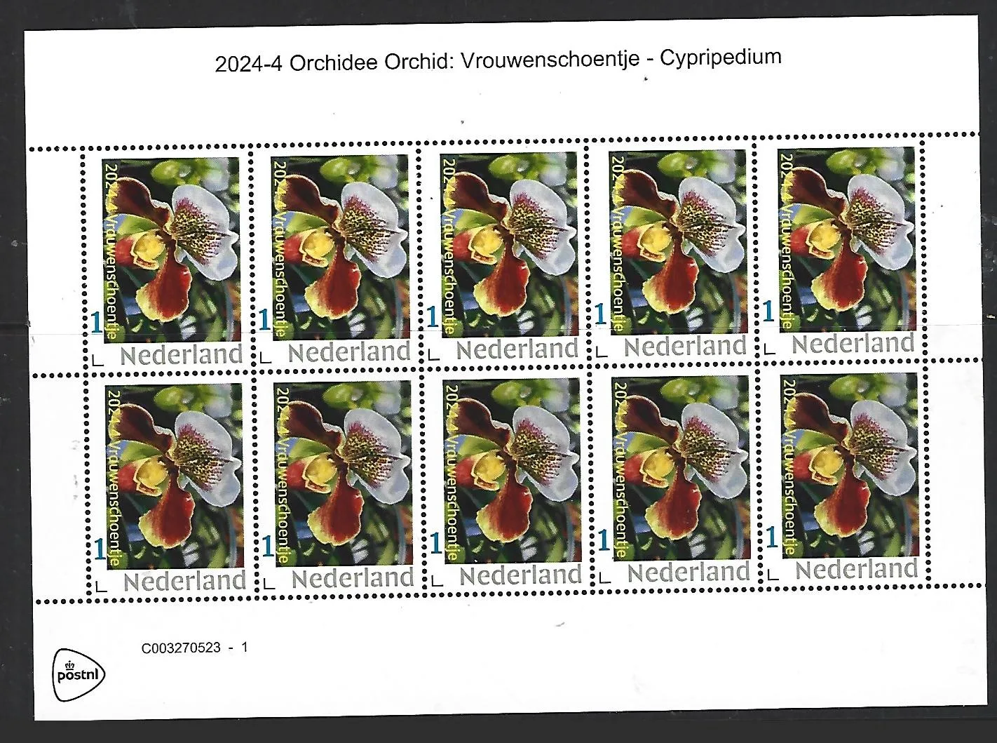 Niederlande 2024-4 Orchidee: Frauenschuh Blockausgabe postfrisch/mnh