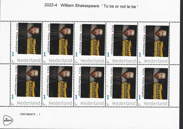 Netherlands 2022-4 William Shakespeare 'To be or not to be' sheet/sheetlet MNH