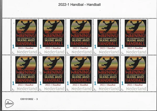2022-1 Netherlands Handball sheet-let MNH
