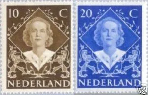 Nederland 506-507 Inhuldigingszegels Koninin Juliana 1948 postfris/mnh