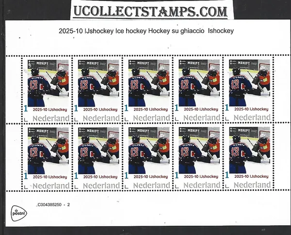 Nederland 2025-10 IJshockey Ice hockey sheetlet postfris/mnh