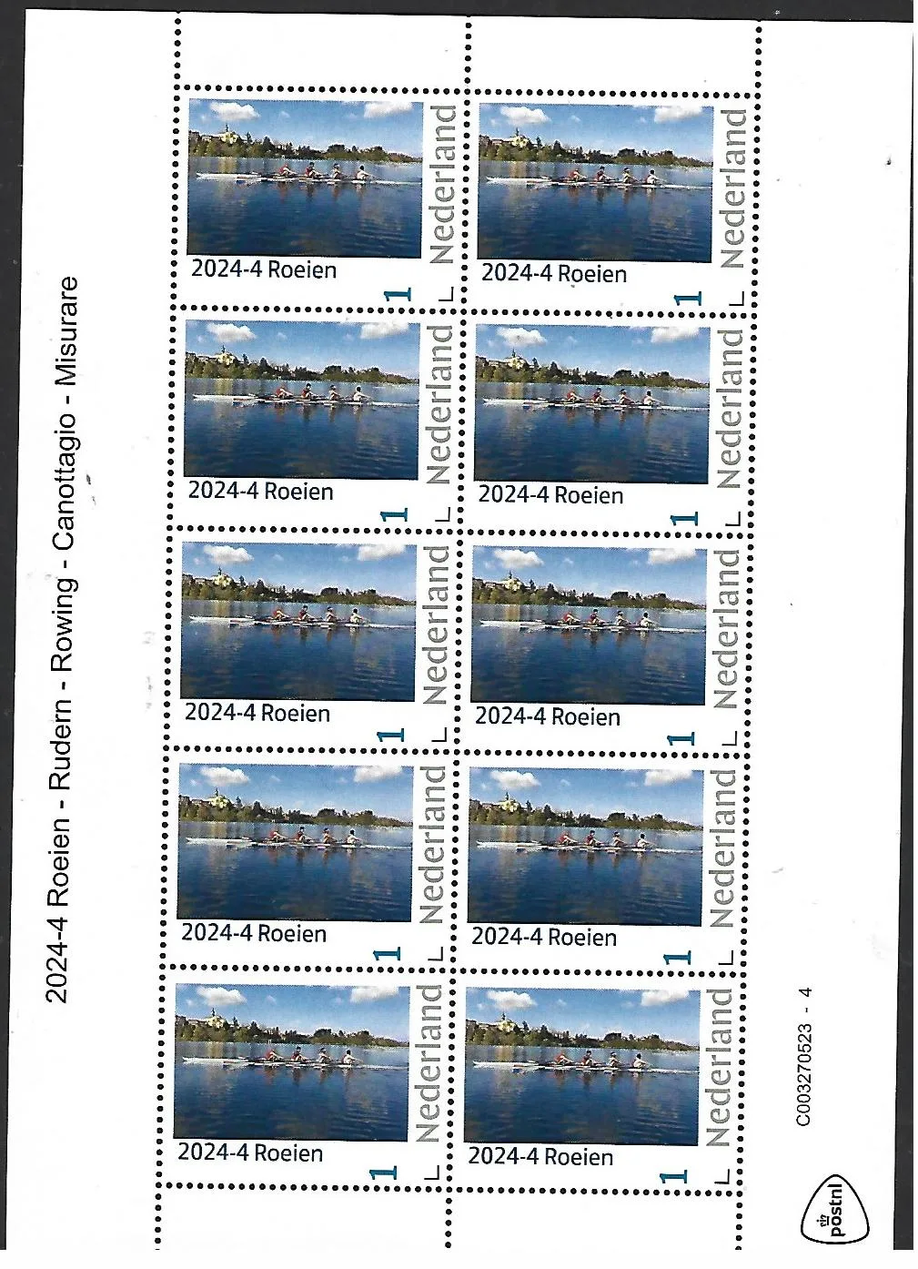 Niederlande 2024-4 Rudern Sheetlet postfrisch/mnh