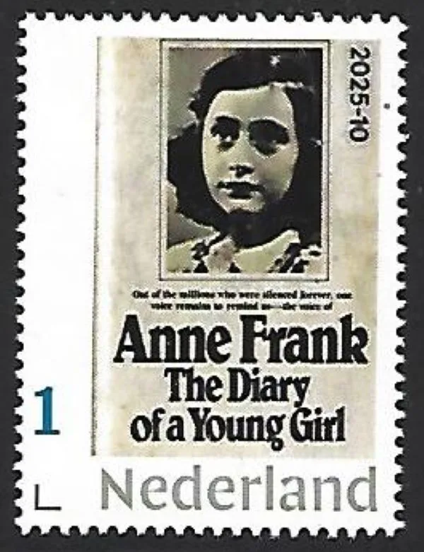 Nederland 2025-10 Anne Frank: diary of a youn girl WWII postfris/mnh