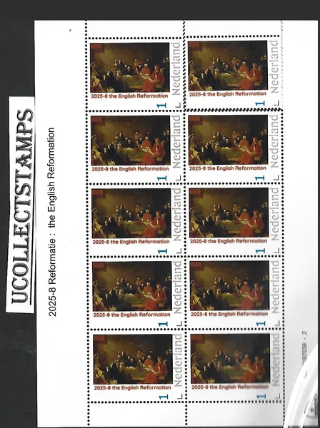 Nederland 2025-8 Reformatie: The English Reformation sheet postfris/mnh