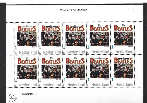 Nederland 2025-7 The Beatles sheetlet postfris/mnh
